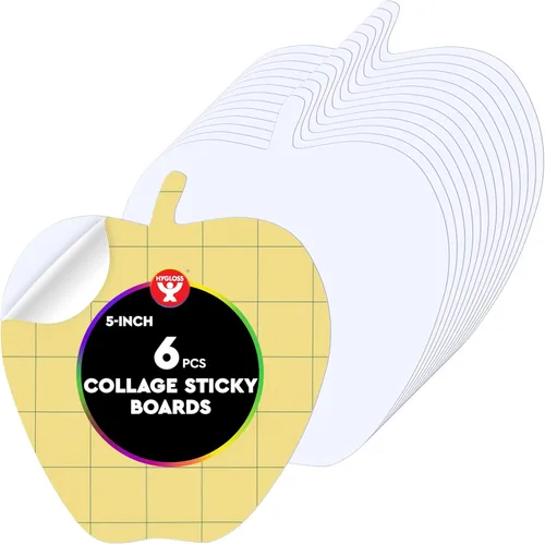 Miniatura 23 de Hygloss Pizarras adhesivas para collage – Paquete de 24 tableros de collage autoadhesivos de 4 x 6 pulgadas para niños, tableros de montaje