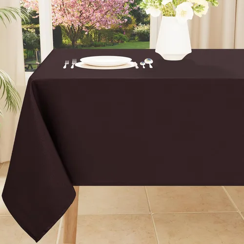 Miniatura 20 de Smiry Mantel rectangular de poliéster impermeable antiarañazos, mantel decorativo de tela lavable para comedor, bufé, fiestas y exteriores, 60 x 84