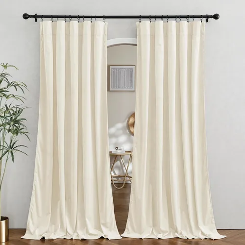 Miniatura 72 de RYB HOME Cortinas de terciopelo verde oliva de 72 pulgadas de largo, cortinas opacas con aislamiento térmico, tratamiento de ventana, decoración