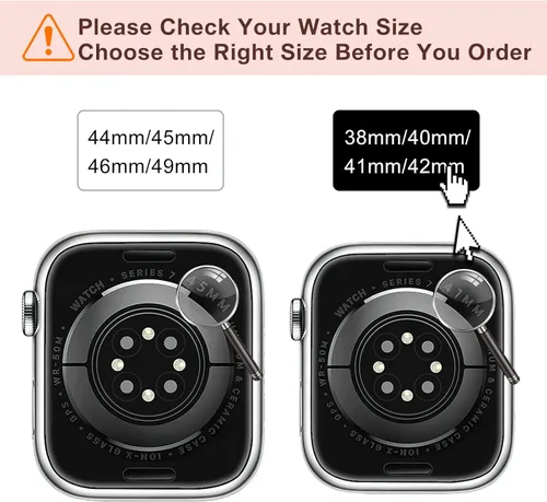 Miniatura 2 de EPULY Compatible con Apple Watch Band de 1.496 pulgadas, 1.575 pulgadas, 1.614 pulgadas, 1.654 pulgadas, Series 10 11, correas de malla de acero