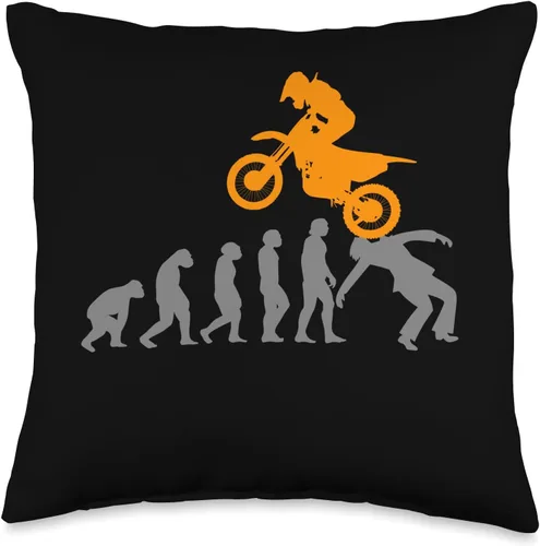 Motocicleta Motociclistas Accesorios Regalo Evolution Bike - Cojín de motocross, 16 x 16 pulgadas, multicolor