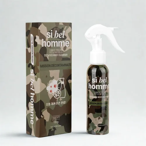[pH4] Si Bel Homme - Spray de área íntima para hombre, sin enjuague, niebla de limpieza diaria con aloe vera, ácido hialurónico y ácido láctico,
