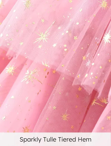 Miniatura 4 de Disney Vestido de tul de manga larga para bebé de princesa, disfraz de fiesta de cumpleaños