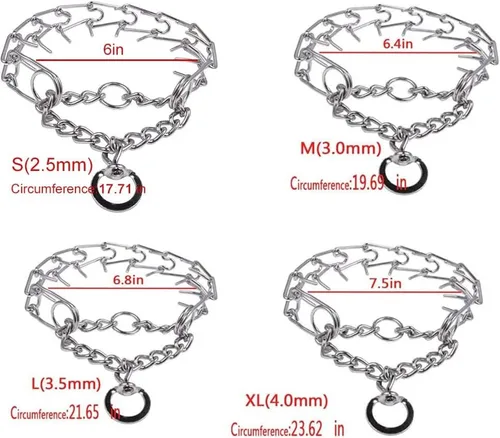 Miniatura 2 de Darkyazi Collar duradero de acero inoxidable ajustable para entrenamiento de mascotas para perros medianos y grandes (pequeño (paquete de 2)