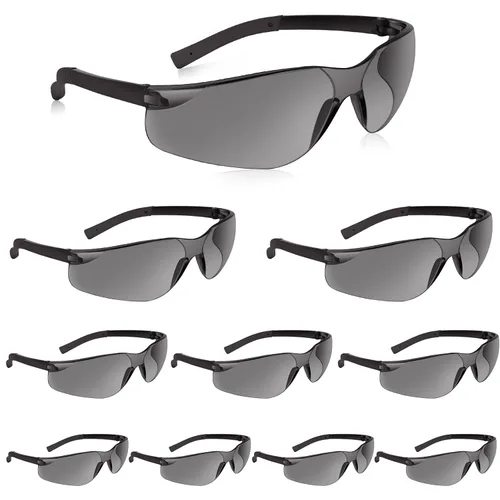 Miniatura 15 de Salfboy Juego de 30 gafas de seguridad tintadas con resistencia a arañazos ANSI Z87.1, gafas de protección ocular resistentes a arañazos para 118-30
