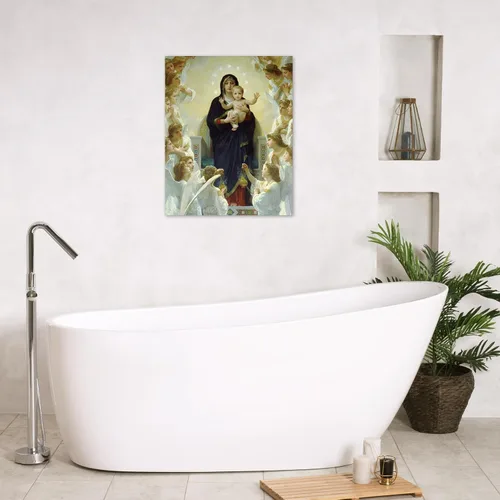 Miniatura 5 de LB Lienzo decorativo para pared, diseño de ángel y paraíso de Cristo Jesús en el cielo, impresiones en lienzo cristianas para sala de estar