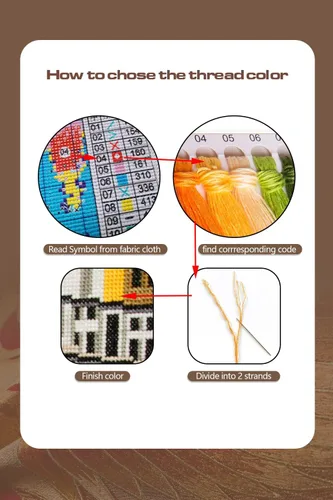 Miniatura 2 de Kits de punto de cruz estampado de dos gatitos para adultos principiantes patrón preimpreso 11CT DIY bordado fácil kits de punto de aguja regalos