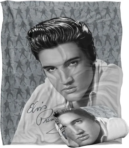 Miniatura 9 de Manta Elvis Presley Big Portrait con licencia oficial de tacto sedoso, súper suave, 50 x 60 pulgadas