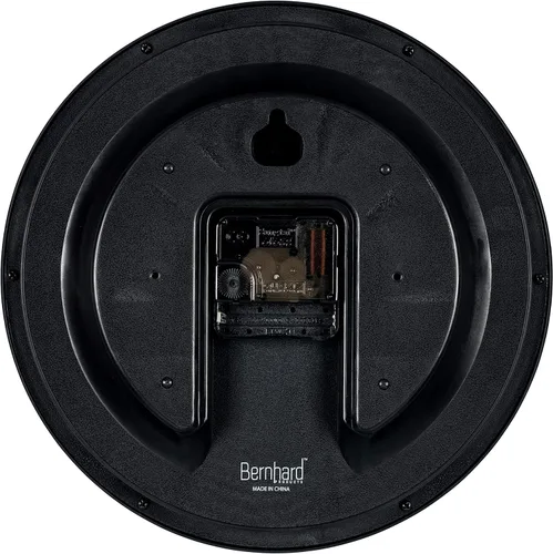 Miniatura 6 de Bernhard Products Reloj de pared negro, paquete de 2 unidades, silencioso, sin tictac, de 10 pulgadas, de cuarzo de calidad audaz, funciona