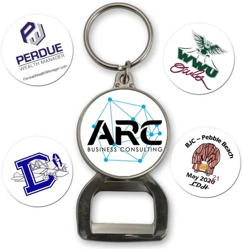 Miniatura 3 de Indiana Metal Craft KeyTag - Abridor de botellas y cerveza con inserto personalizado de imagen fotográfica
