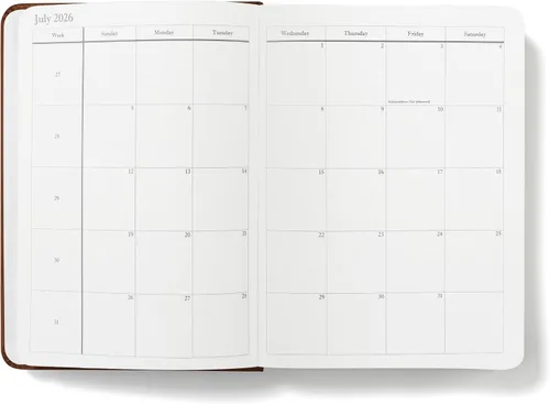 Miniatura 3 de Wykeham's Agenda diaria ejecutiva 2026 – Días festivos y formato – Personalización disponible (marrón, 6 x 4.5 pulgadas)