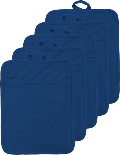 Miniatura 28 de Soporte para olla de horno con bolsillo, de algodón, resistente al calor, para cocina, almohadilla caliente, guantes de horno para cocinar y Gris