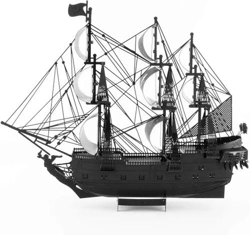 Miniatura 5 de Rompecabezas de metal tierra 3D negro perla barco piratas del Caribe rompecabezas de metal modelo kits para adultos nivel moderado 5.8 x 1.8 x 4.5 in