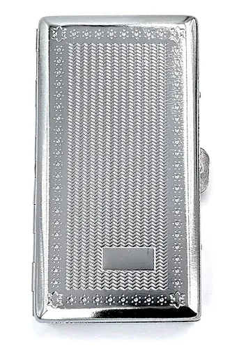 Miniatura 5 de Estuche para cigarrillos de estilo victoriano, soporte metálico para tamaño regular, amplio y 100's, cartera de bolsillo de seguridad