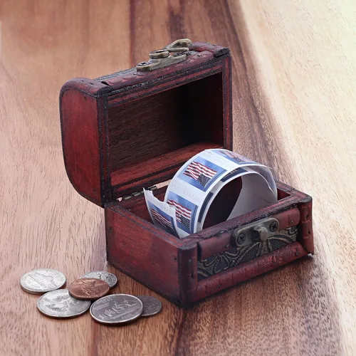 Miniatura 3 de Caja de madera de 3 pulgadas con diseño de flores