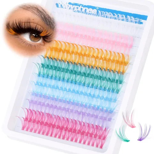 Miniatura 9 de Extensiones de pestañas en racimo naturales DIY, extensiones de pestañas en racimo con curva C, extensiones de pestañas en racimo para ojo de gato