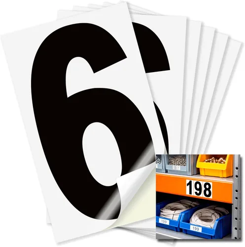 Miniatura 36 de iSYFIX Calcomanías de vinilo negro número 0 (Zero) – Paquete de 6 calcomanías de 1.5 pulgadas – Calcomanías de alta calidad, fondo reflectante