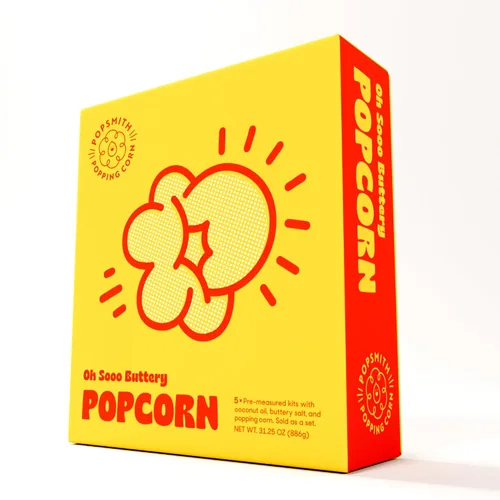 Miniatura 10 de Popsmith Oh Sooo Buttery - Kits de palomitas de maíz premedidos - Paquete de 15 kits de palomitas de maíz mantecosas de 4 onzas con aceite de coco