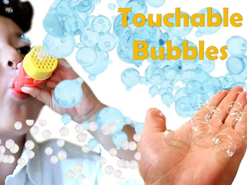 Miniatura 3 de JA-RU Mini soplador de burbujas de mano con solución de burbujas no tóxicas Burbujas táctiles para niños Juguete antiestrés para aliviar