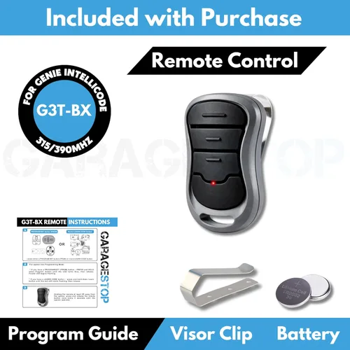 Miniatura 4 de 1 para control remoto de puerta de garaje Genie Intellicode, G3T-BX G3T-R de 3 botones Genie de reemplazo remoto, búsqueda automática de frecuencia