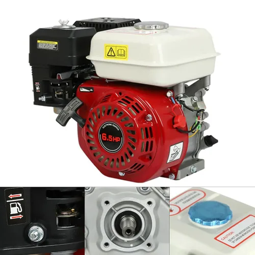 Miniatura 9 de Motor de gasolina refrigerado por aire de 4 tiempos de 6.5HP, motor de gasolina de eje horizontal de 200cc con arranque manual, motor de gasolina