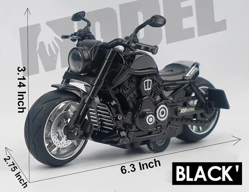 Miniatura 2 de Juguete de motocicleta para tirar hacia atrás, regalo de moto con iluminación musical, juguetes de motocicleta Wolverine para niños de 3 a 12 años