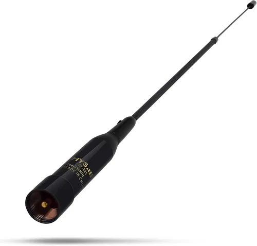HYS Tri-Band VHF UHF 137-174/180-260/400-480MHz 100W 20inch 2.15dBi/5.2dBi PL-259 UHF Antena telescópica suave macho para Yaesu Kenwood Motorola