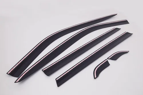 Miniatura 2 de AUTOCLOVER - Juego de 6 protectores de lluvia con cinta adhesiva para Hyundai Palisade 2020 2021 2022 2023 2024 / deflectores de ventana, persianas