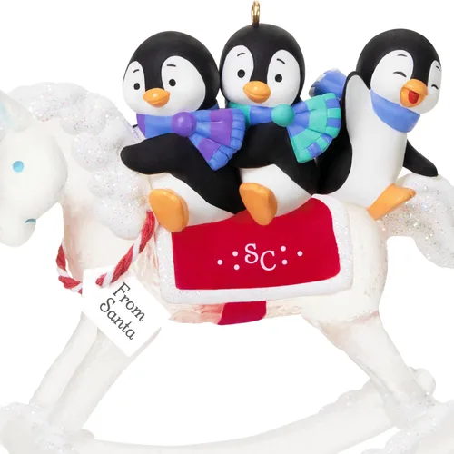Miniatura 5 de Hallmark Keepsake Adorno de Navidad 2025, un regalo de Papá Noel, regalos para los amantes de los pingüinos
