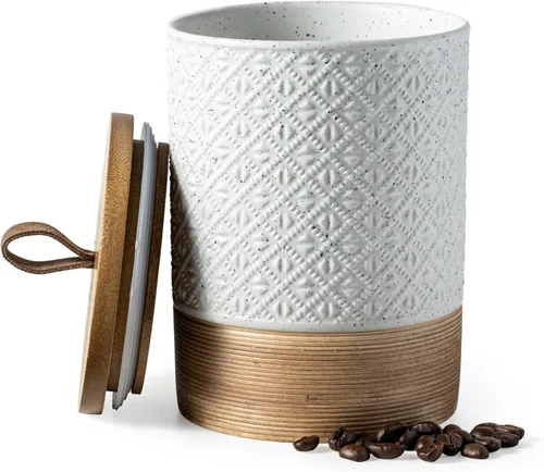 Miniatura 9 de Miamolo Botes de cerámica para café Contenedores de cocina para almacenamiento de alimentos para especias, azúcar, bolsas de té, botes apilables