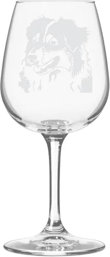 Miniatura 444 de Copa de vino de 12.75 onzas con diseño de perro grabado