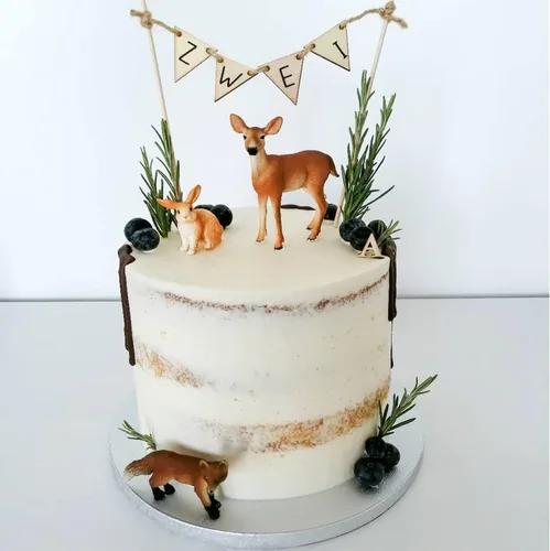 Miniatura 5 de Molde de silicona para fondant de conejo de zorro, molde de chocolate de ciervos sika, alce de bosque, castor de mapache, moldes para hornear