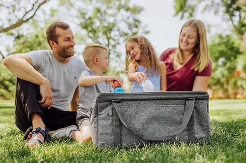 Miniatura 2 de PICNIC TIME Enfriador plegable para 64 latas, bolsa térmica suave con aislamiento grande, enfriador de playa portátil con correa para el hombro