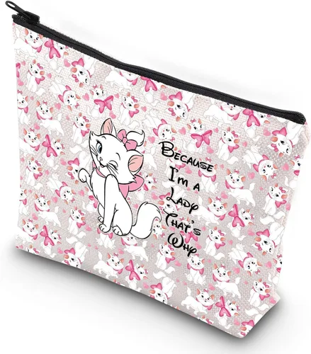 G2TUP Bolsa de cosméticos de maquillaje de gato de dibujos animados, regalo para fanáticos de la película de gatos, regalo con temática de película