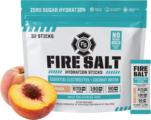 Miniatura 13 de Fire Science - Barras de hidratación con sal de fuego, electrolitos y agua de coco, mezcla de bebida de hidratación con magnesio, potasio y sodio