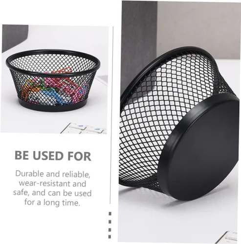 Miniatura 4 de YARNOW Organizador de mesa de cubo de almacenamiento con clip de papel, organizador de cajones de escritorio de oficina, negro, soporte