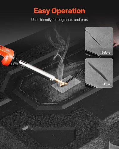 Miniatura 5 de VEVOR Kit de soldador de plástico, soldador de plástico de doble potencia de 60 W/100 W, con 3 puntas de soldadura y 20 varillas de soldadura