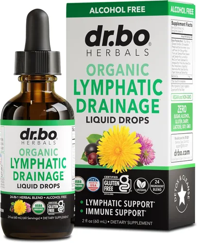 Miniatura 10 de Gotas de Suplementos de Drenaje Linfático - Gotas Líquidas Orgánicas de Apoyo Linfático para Limpieza con Equinácea, Suplemento de Apoyo del Sistema