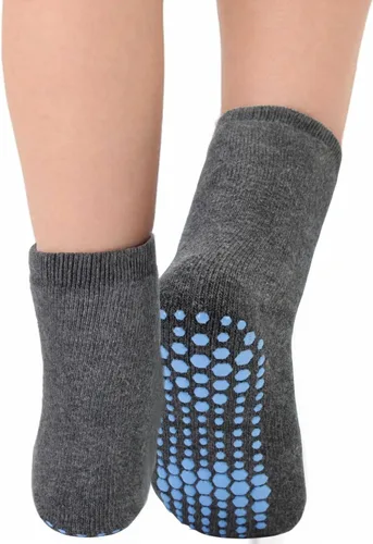 Miniatura 7 de SkiBeaut Calcetines antideslizantes para niños pequeños, 6 pares de medias pantorrillas, almohadilla gruesa antideslizante, calcetines cálidos