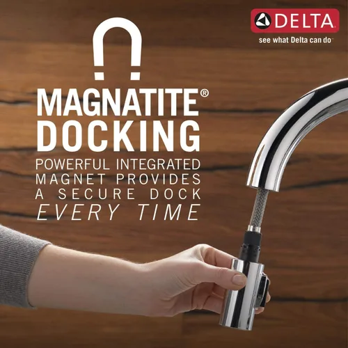 Miniatura 4 de Delta 9959-LS-DST Trinsic 1.8 GPM Grifo de barra y preparación de un solo orificio con cabezal rociador de acoplamiento magnético y giro limitado