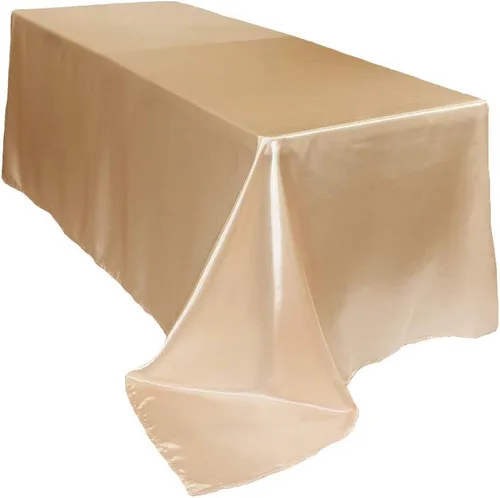 Miniatura 9 de YOUR CHAIR COVERS - Mantel rectangular de satén de 90 x 156 pulgadas - Manteles de mesa rectangulares de satén brillante blanco para mesas