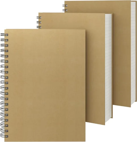 Miniatura 17 de EUSOAR Cuadernos para el trabajo, 1 paquete A4 de 8.3 x 11.2 pulgadas, tapa dura, rayado en espiral con renglones universitarios, 240 páginas