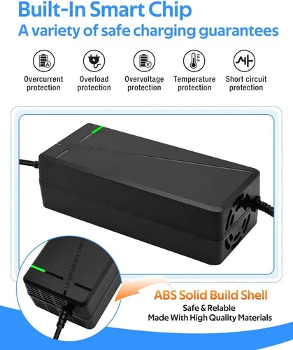 Miniatura 7 de Cargador súper rápido de 54.6V 3A / 5A para batería de litio de 48V, 7 tipos de enchufes para elegir, no necesita adaptador, más seguro. Compatible