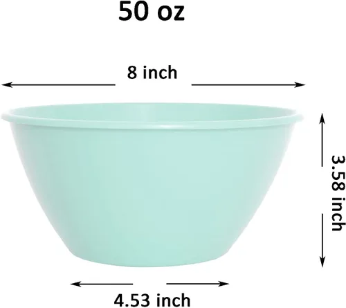 Miniatura 2 de Youngever Cuencos de plástico de 50 onzas, cuencos grandes para cereales, cuencos de sopa grandes, juego de 9 (9 colores costeros)