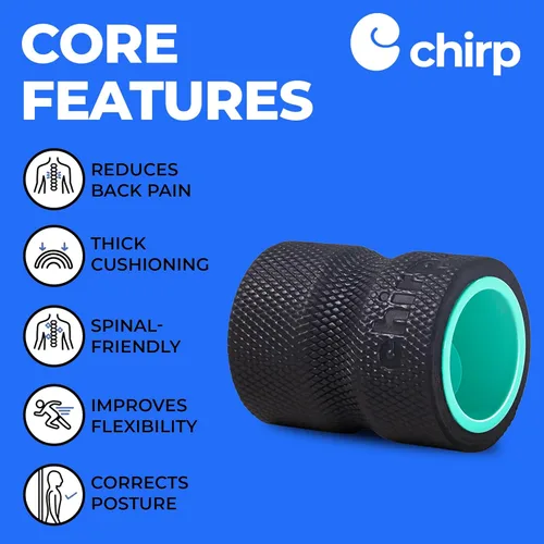 Miniatura 3 de Rodillo de espuma Chirp Wheel – Alivio específico para espalda y cuello, estirador de la columna lumbar, estirador de espalda con descompresión