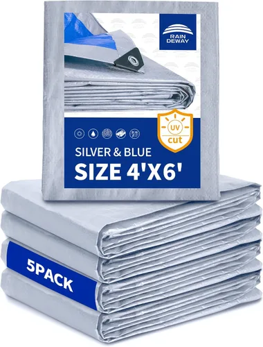 Miniatura 106 de RAINDEWAY Tarps - Lona impermeable de color azul de 4 x 16 pies de grosor, resistente a desgarros, multiusos, para techo, campamento, automóvil