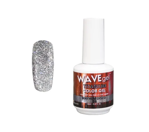 Miniatura 10 de WAVEGEL - Esmalte de uñas en gel con purpurina, colección Titanio, #28 Twinkle Pink I 0.5 onzas