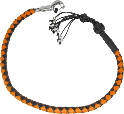 Miniatura 6 de Biker Whip - Látigo para motocicleta de 36 pulgadas, accesorios de manillar para motocicleta, látigos trenzados de cuero genuino para motocicletas