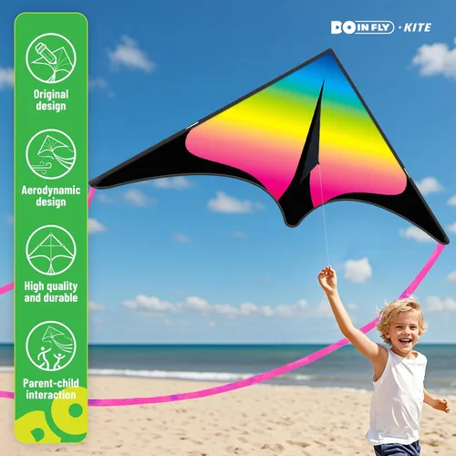 Miniatura 2 de Delta Kite for Kids & Adults, Extremely Easy to Fly Kite, Suitable for Family outings, Outdoor Games and activitie