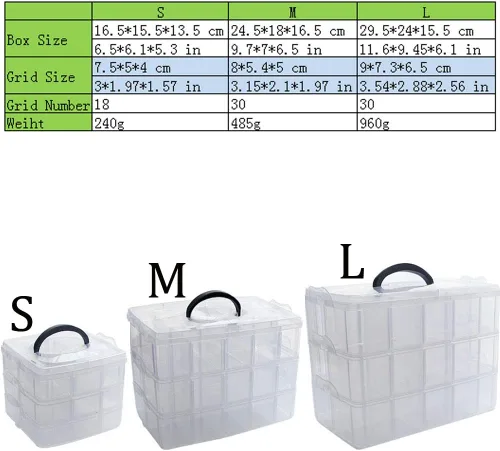 Miniatura 6 de HomDSim Washi - Organizador de caja de cinta, contenedor de armario divisor, con 30 compartimentos ajustables, transparente, cinta adhesiva